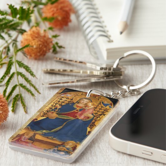 JUNGFRAU MIT KIND UND ANGELN 2 SCHLÜSSELANHÄNGER (Vorderseite rechts)