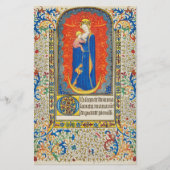 JUNGFRAU MIT KIND UND ANGELN Antike Wirbel Briefpapier (Vorderseite)