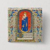 JUNGFRAU MIT KIND UND ANGELN Antike Wirbel Button (Vorderseite)