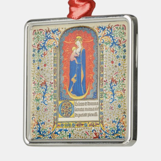 JUNGFRAU MIT KIND UND ANGELN Antike Wirbel Ornament Aus Metall (Links)