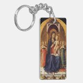 JUNGFRAU MIT KIND UND ANGELN Ave Maria Gebet Schlüsselanhänger (Vorderseite links)