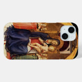 JUNGFRAU MIT KIND UND ANGELN, blau Case-Mate iPhone Hülle (Rückseite (Horizontal))