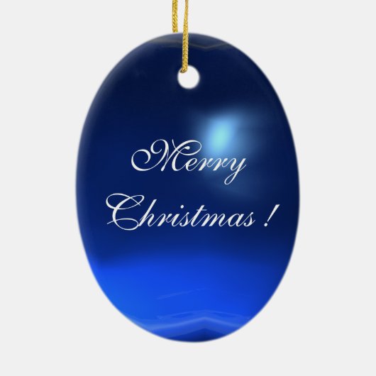 JUNGFRAU MIT KIND UND ANGELN, Blue Saphir Keramikornament (Hinten)