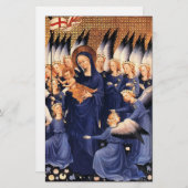 JUNGFRAU MIT KIND UND ANGELN BRIEFPAPIER (Vorne/Hinten)