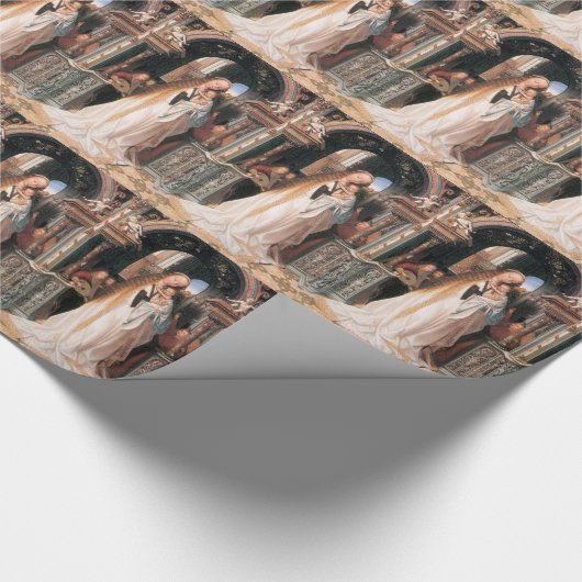 JUNGFRAU MIT KIND UND ANGELN CHRISTMAS GREETINGS GESCHENKPAPIER (Ecke)