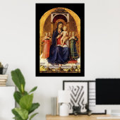 JUNGFRAU MIT KIND UND ANGELN POSTER (Heimbüro)