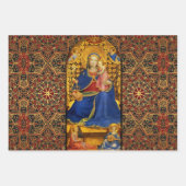 JUNGFRAU MIT KIND UND ANGELN, SAINTS Fra Angelico Geschenkpapier Set (Vorderseite)
