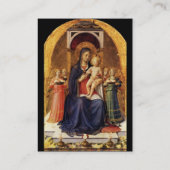 JUNGFRAU MIT KIND UND ANGELN, schwarz Visitenkarte (Rückseite)