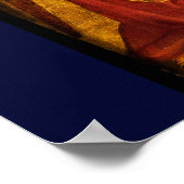 JUNGFRAU MIT KIND UND ANGELN VON FRA ANGELICO Blue Poster (Ecke)