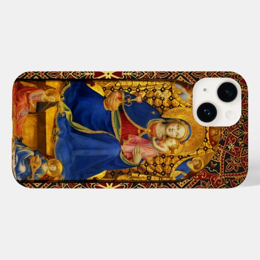 JUNGFRAU MIT KIND UND ANGELN von Fra Angelico Case-Mate iPhone Hülle (Rückseite (Horizontal))