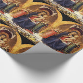 JUNGFRAU MIT KIND UND ANGELN Weihnachten Geschenkpapier (Ecke)