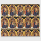 JUNGFRAU MIT KIND UND ANGELN Weihnachten Geschenkpapier (Flach)