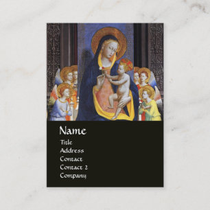 JUNGFRAU MIT KIND UND SAINEN, schwarz Visitenkarte