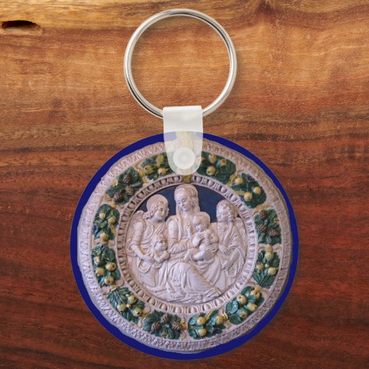 JUNGFRAU MIT KIND UND SITZEN SCHLÜSSELANHÄNGER (Rückseite)