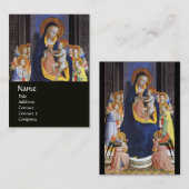 JUNGFRAU MIT KIND UND SITZEN, schwarz Visitenkarte (Vorne/Hinten)