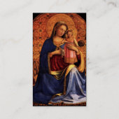 JUNGFRAU MIT KIND UND SITZEN, Schwarzes Papier Visitenkarte (Rückseite)