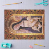 JUNGFRAU MIT KIND UND SITZEN von Neroccio, Weihnac Seidenpapier (Basteln)