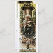 JUNGFRAU MIT KIND Weißer Champagner Metallisch Einladung (Vorne/Hinten)