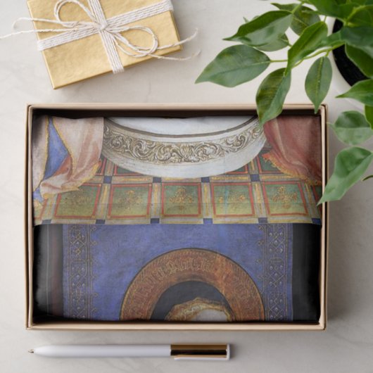 JUNGFRAU MIT KINDERANGELN UND SITZEN Weihnachten Seidenpapier (Geschenk)