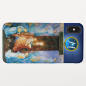 JUNGFRAU MIT KINDERKONZERT VON ANGELN, Blaues Mono Case-Mate iPhone Hülle (Rückseite (Horizontal))