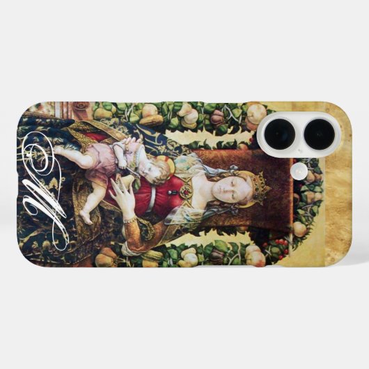 JUNGFRAU MIT KINDERMonogramm Case-Mate iPhone Hülle (Rückseite (Horizontal))