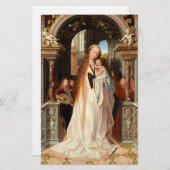 JUNGFRAU MIT KINDERN, MUSIKELN CHRISTMAS BRIEFPAPIER (Vorne/Hinten)