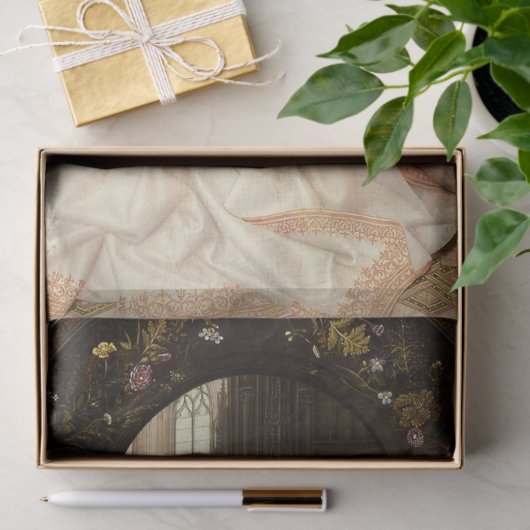 JUNGFRAU MIT KINDERN, MUSIKELN CHRISTMAS SEIDENPAPIER (Geschenk)