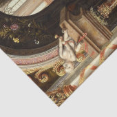 JUNGFRAU MIT KINDERN, MUSIKELN CHRISTMAS SEIDENPAPIER (Detail)