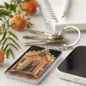 JUNGFRAU MIT KINDERN UND ANGELN GOLD SACRED ART IC SCHLÜSSELANHÄNGER (Vorderseite rechts)