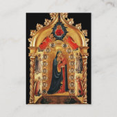 JUNGFRAU MIT KINDERN UND ANGELN GOLD SACRED ART IC VISITENKARTE (Rückseite)