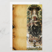 JUNGFRAU MIT KINDERPergament Briefpapier (Vorne/Hinten)