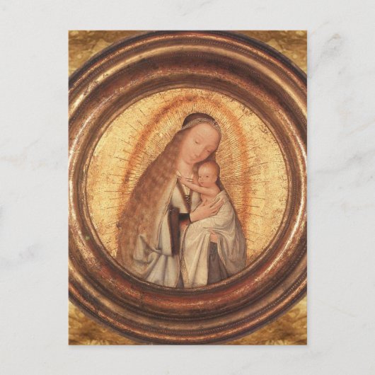 JUNGFRAU MIT KINDERPergament Postkarte (Vorderseite)