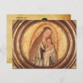 JUNGFRAU MIT KINDERPergament Postkarte (Vorne/Hinten)