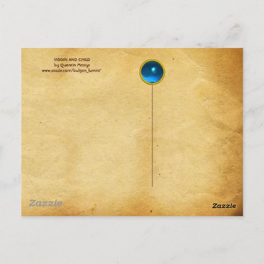 JUNGFRAU MIT KINDERPergament Postkarte (Rückseite)