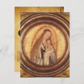 JUNGFRAU MIT KINDERPergament Postkarte (Vorne/Hinten)