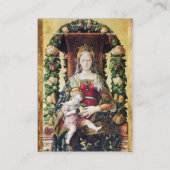 JUNGFRAU MIT KINDERPergament Visitenkarte (Rückseite)