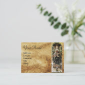 JUNGFRAU MIT KINDERPergament Visitenkarte (Stehend Vorderseite)