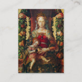 JUNGFRAU MIT KINDERPergament Visitenkarte (Rückseite)