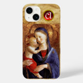 JUNGFRAU MIT KINDERRed Ruby Monogramm Case-Mate iPhone Hülle (Rückseite)