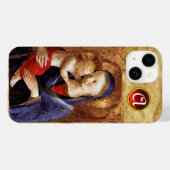 JUNGFRAU MIT KINDERRed Ruby Monogramm Case-Mate iPhone Hülle (Rückseite (Horizontal))