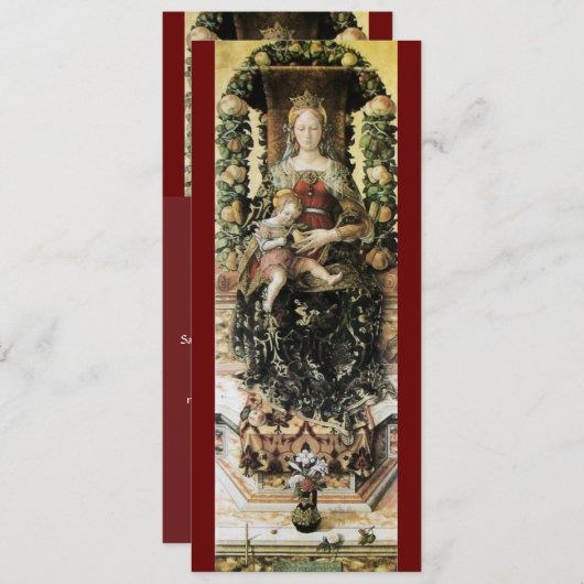 JUNGFRAU MIT KINDERrot Einladung (Vorne/Hinten)