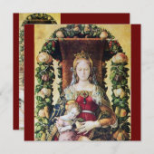 JUNGFRAU MIT KINDERrot Einladung (Vorne/Hinten)