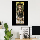 JUNGFRAU MIT KINDERschwarz Poster (Heimbüro)
