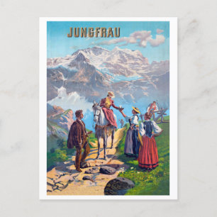 Jungfrau, Mountain Road, Schweiz Postkarte