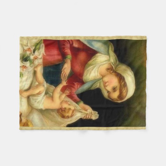 Jungfrau-Mutter Mary mit Baby Jesus Fleecedecke (Vorderseite (Horizontal))