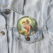 Jungfrau-Mutter Mary, welche die Baby-Jesus-Rosen Button (Beispiel)