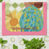 Jungfrau Nodiac Teetuch individuell anpassbar Geschirrtuch (Gefaltet)