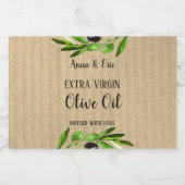 Jungfrau Olivenöl Gastgeschenk Hochzeit Flasche Alkoholflaschenetikett (Einzelnes Label)
