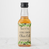 Jungfrau Olivenöl Gastgeschenk Hochzeit Flasche Alkoholflaschenetikett (Vorderseite)