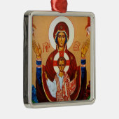 Jungfrau Orans Ikonen-Weihnachtsverzierung Ornament Aus Metall (Rechts)